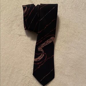Italo Ferretti Silk Navy and Mauve Patterned Tie made in Italy 🇮🇹